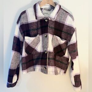 Cropped Plaid Jacket